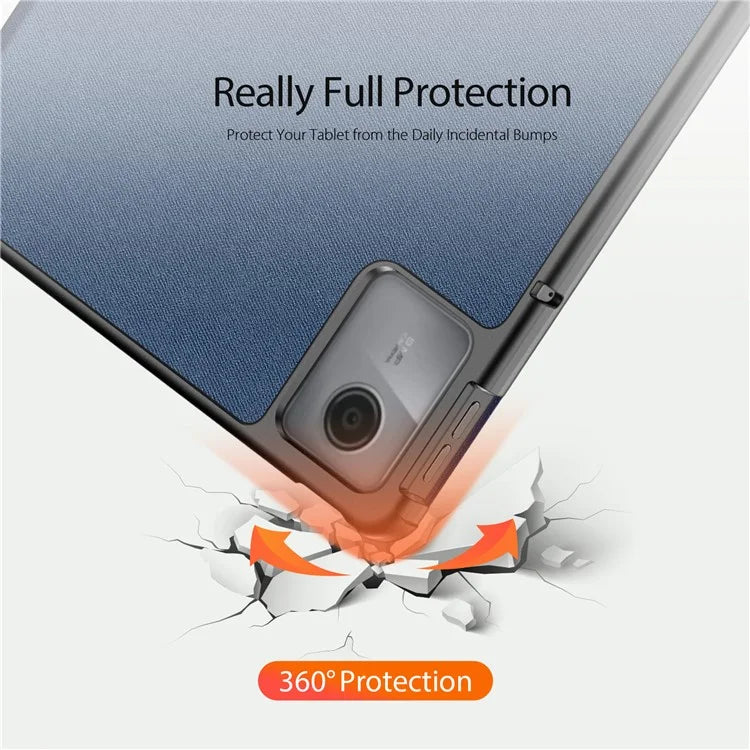 DUX DUCIS Domo Series for Lenovo Tab M11 / Xiaoxin Pad 11 2024 Leather Case Tri-fold Stand Tablet Cover