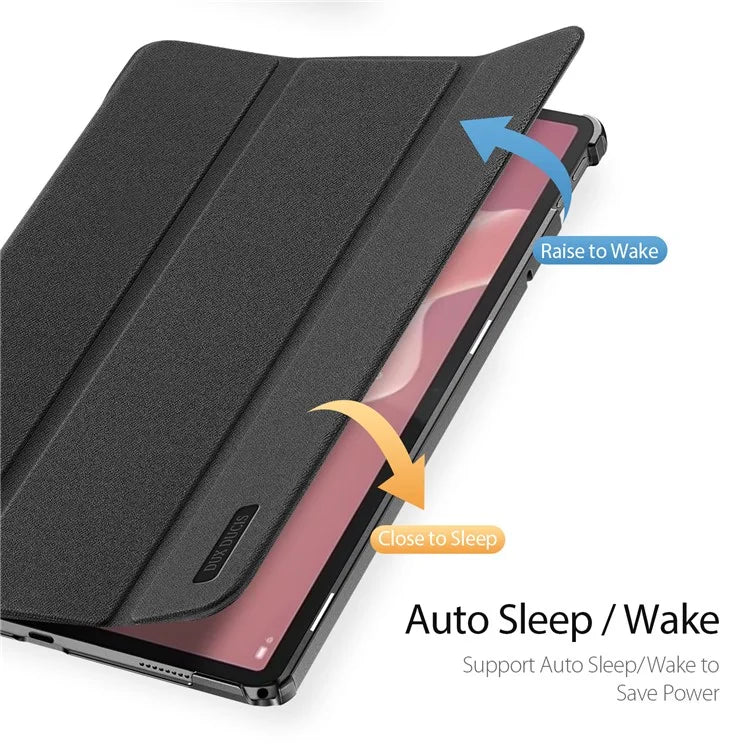 DUX DUCIS Domo Series for Lenovo Tab M11 / Xiaoxin Pad 11 2024 Leather Case Tri-fold Stand Tablet Cover