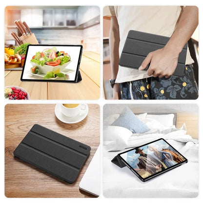 DUX DUCIS Domo Series for Lenovo Tab M11 / Xiaoxin Pad 11 2024 Leather Case Tri-fold Stand Tablet Cover