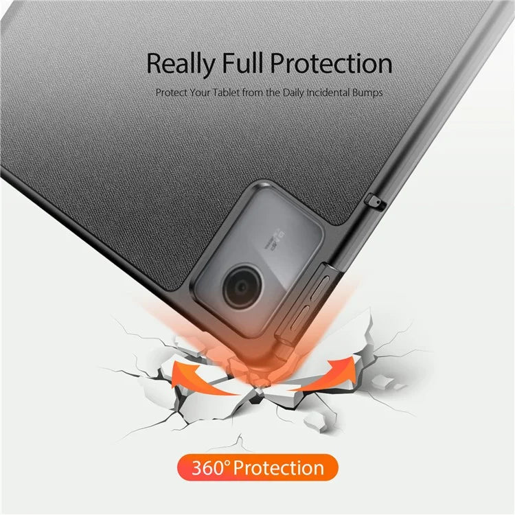 DUX DUCIS Domo Series for Lenovo Tab M11 / Xiaoxin Pad 11 2024 Leather Case Tri-fold Stand Tablet Cover