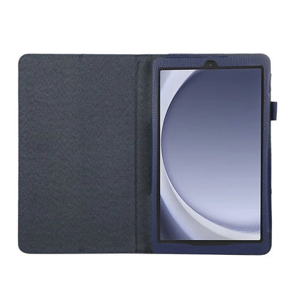 For Samsung Galaxy Tab A9 Tablet Case Litchi Texture PU Leather Bi-fold Stand Cover
