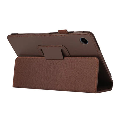 For Samsung Galaxy Tab A9 Tablet Case Litchi Texture PU Leather Bi-fold Stand Cover