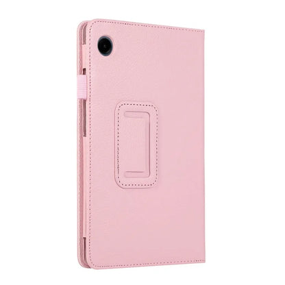 For Samsung Galaxy Tab A9 Tablet Case Litchi Texture PU Leather Bi-fold Stand Cover
