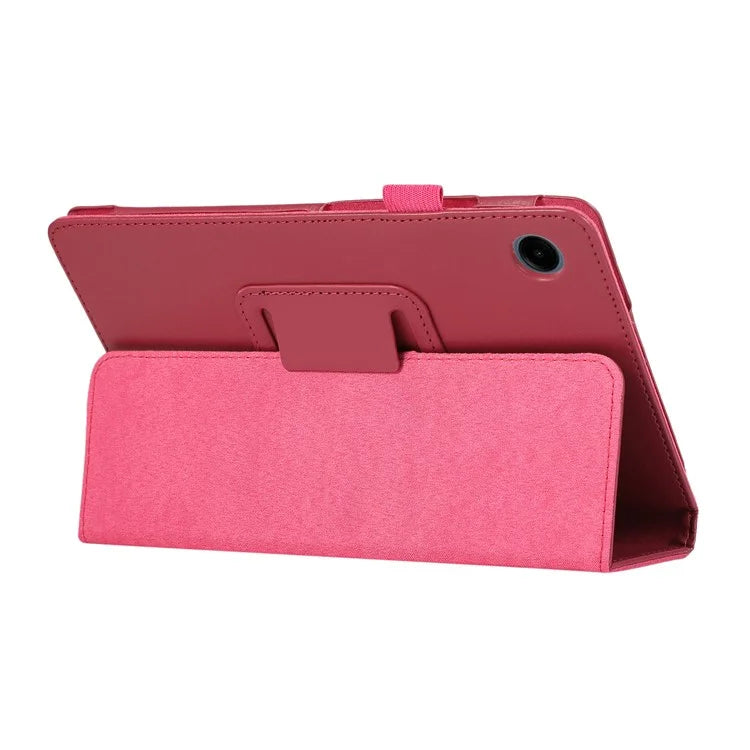 For Samsung Galaxy Tab A9 Tablet Case Litchi Texture PU Leather Bi-fold Stand Cover