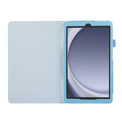 For Samsung Galaxy Tab A9 Tablet Case Litchi Texture PU Leather Bi-fold Stand Cover
