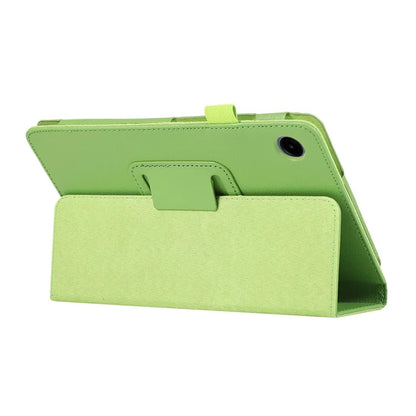 For Samsung Galaxy Tab A9 Tablet Case Litchi Texture PU Leather Bi-fold Stand Cover