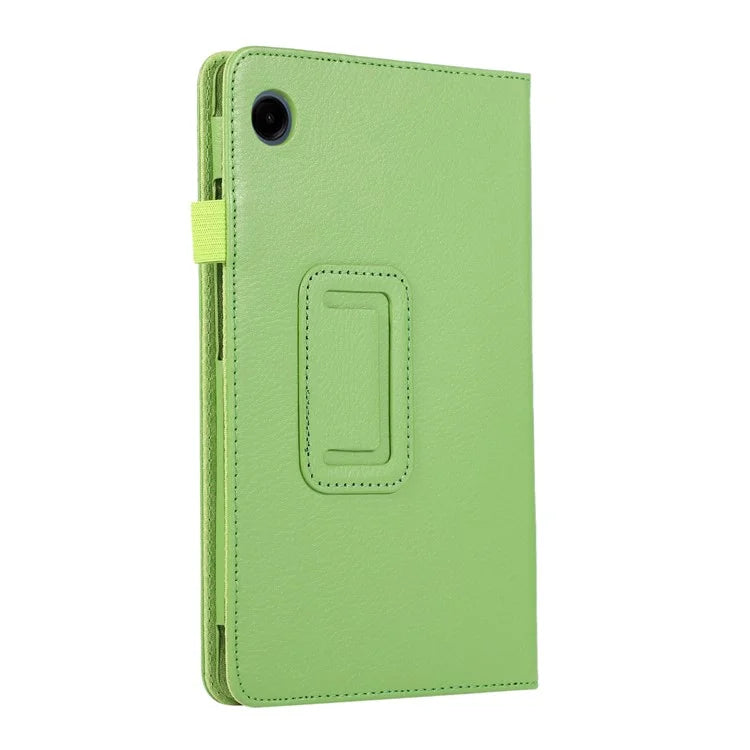 For Samsung Galaxy Tab A9 Tablet Case Litchi Texture PU Leather Bi-fold Stand Cover