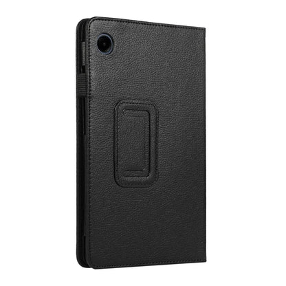For Samsung Galaxy Tab A9 Tablet Case Litchi Texture PU Leather Bi-fold Stand Cover