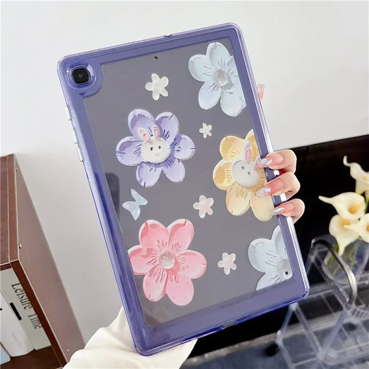 For Samsung Galaxy Tab S6 Lite (2024) / S6 Lite (2022) / S6 Lite (2020) P610 P615 Case Oil Painting Flower Tablet Cover
