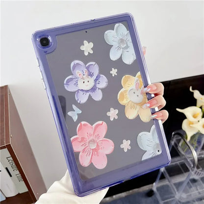 For Samsung Galaxy Tab S6 Lite (2024) / S6 Lite (2022) / S6 Lite (2020) P610 P615 Case Oil Painting Flower Tablet Cover