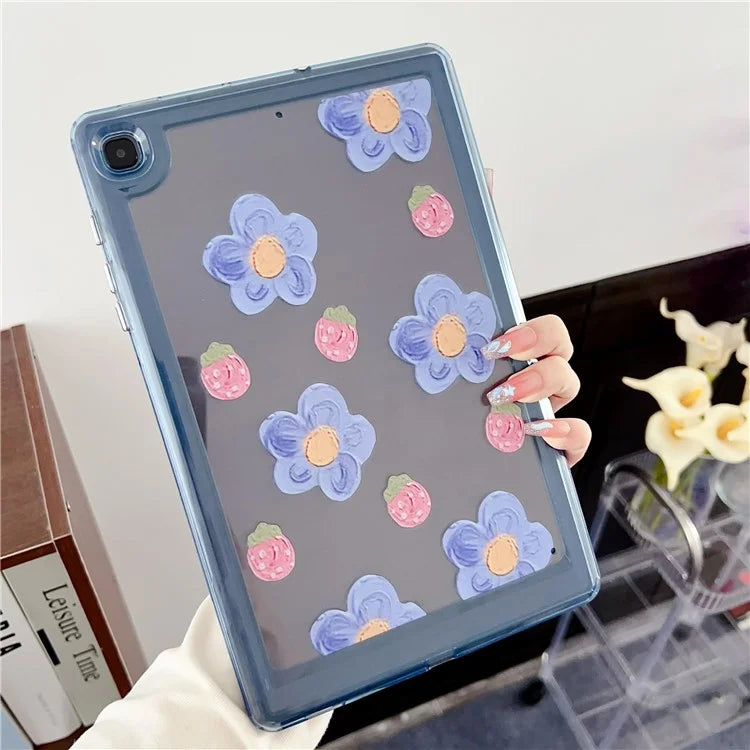 For Samsung Galaxy Tab S6 Lite (2024) / S6 Lite (2022) / S6 Lite (2020) P610 P615 Case Oil Painting Flower Tablet Cover