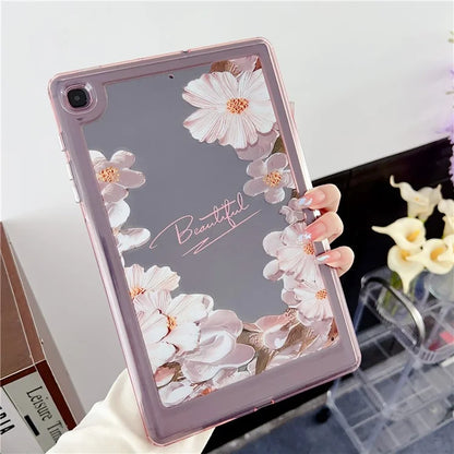 For Samsung Galaxy Tab S6 Lite (2024) / S6 Lite (2022) / S6 Lite (2020) P610 P615 Case Oil Painting Flower Tablet Cover