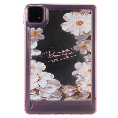 For Xiaomi Pad 6 Case Oil Painting Flower Pattern PC+TPU Tablet Cover