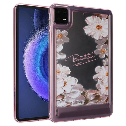 For Xiaomi Pad 6 Case Oil Painting Flower Pattern PC+TPU Tablet Cover