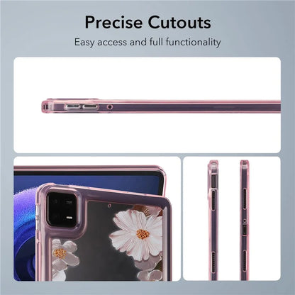 For Xiaomi Pad 6 Case Oil Painting Flower Pattern PC+TPU Tablet Cover