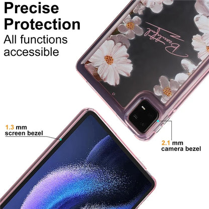 For Xiaomi Pad 6 Case Oil Painting Flower Pattern PC+TPU Tablet Cover