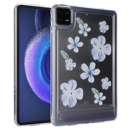 For Xiaomi Pad 6 Case Oil Painting Flower Pattern PC+TPU Tablet Cover