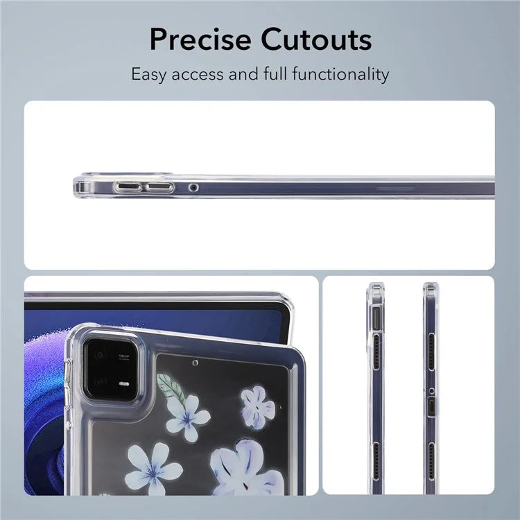 For Xiaomi Pad 6 Case Oil Painting Flower Pattern PC+TPU Tablet Cover