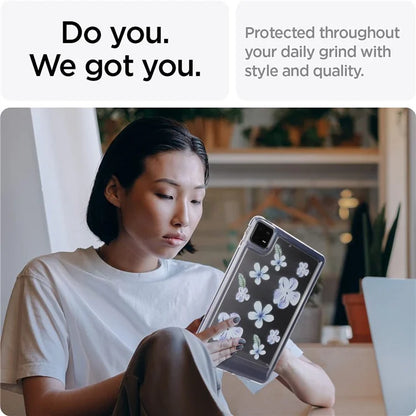 For Xiaomi Pad 6 Case Oil Painting Flower Pattern PC+TPU Tablet Cover