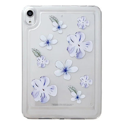 For iPad mini (2021) Case Oil Painting Flower Pattern Protective Tablet Cover