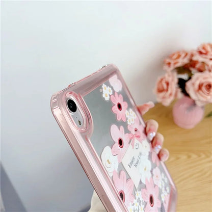 For iPad mini (2021) Case Oil Painting Flower Pattern Protective Tablet Cover
