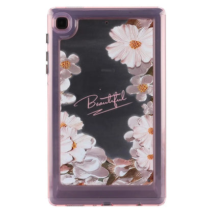 For Samsung Galaxy Tab A7 Lite 8.7-inch T225 T220 Case Flower Pattern PC+TPU Tablet Cover