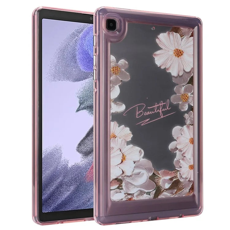 For Samsung Galaxy Tab A7 Lite 8.7-inch T225 T220 Case Flower Pattern PC+TPU Tablet Cover