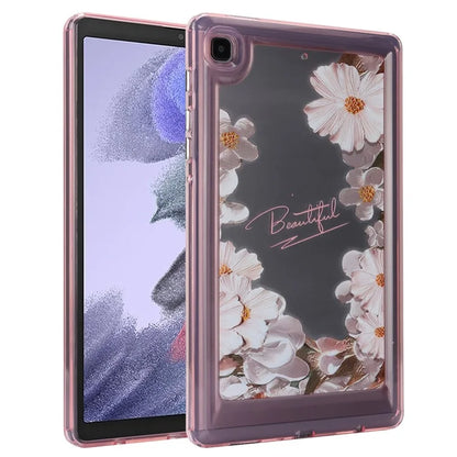 For Samsung Galaxy Tab A7 Lite 8.7-inch T225 T220 Case Flower Pattern PC+TPU Tablet Cover