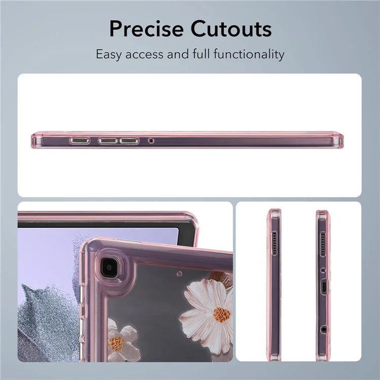 For Samsung Galaxy Tab A7 Lite 8.7-inch T225 T220 Case Flower Pattern PC+TPU Tablet Cover