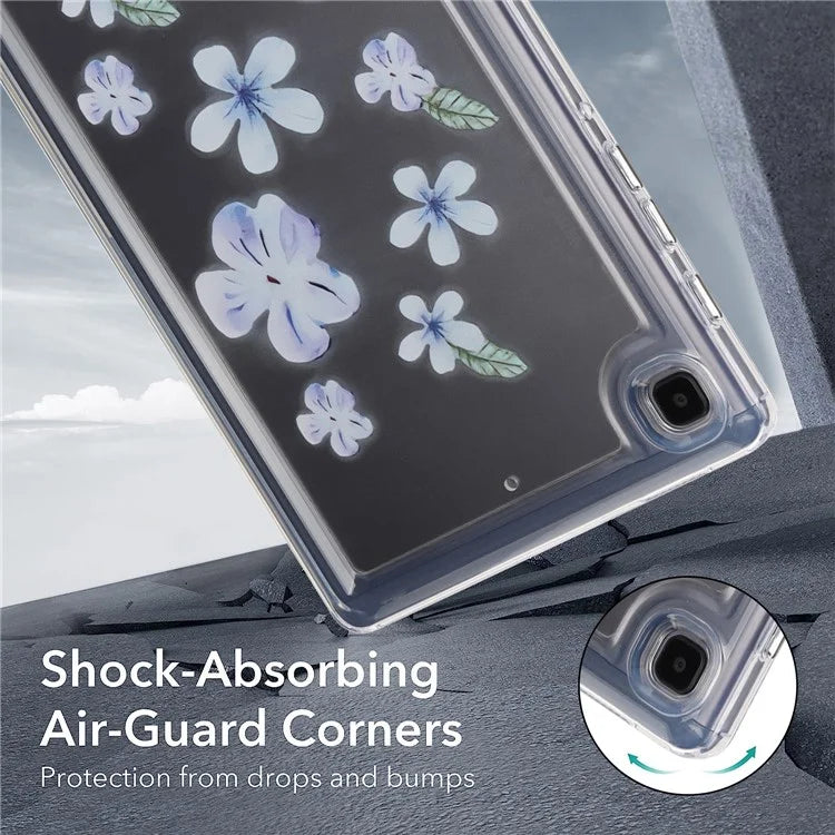 For Samsung Galaxy Tab A7 Lite 8.7-inch T225 T220 Case Flower Pattern PC+TPU Tablet Cover