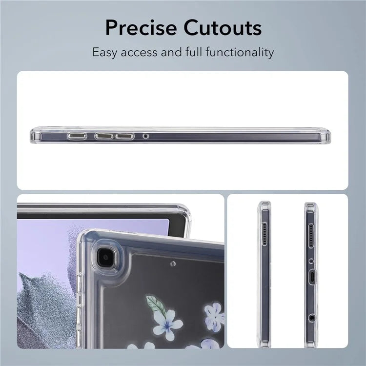 For Samsung Galaxy Tab A7 Lite 8.7-inch T225 T220 Case Flower Pattern PC+TPU Tablet Cover