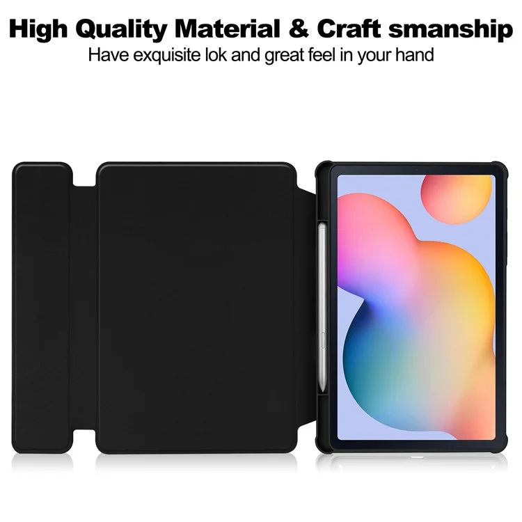For Samsung Galaxy Tab S6 Lite (2024) / S6 Lite (2022) / S6 Lite (2020) Case with Bluetooth Keyboard PU+Acrylic Tablet Cover
