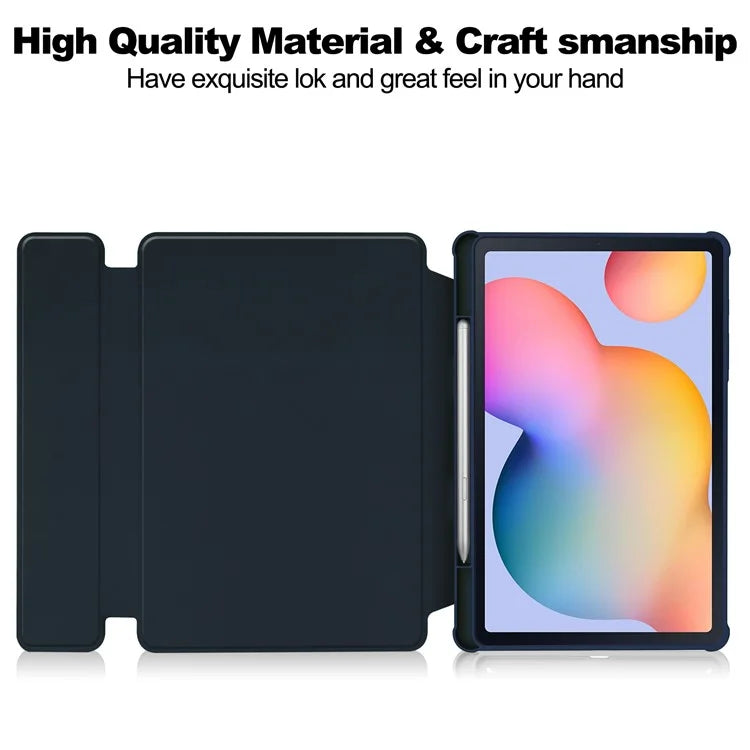 For Samsung Galaxy Tab S6 Lite (2024) / S6 Lite (2022) / S6 Lite (2020) Case with Bluetooth Keyboard PU+Acrylic Tablet Cover