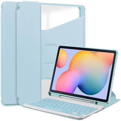 For Samsung Galaxy Tab S6 Lite (2024) / S6 Lite (2022) / S6 Lite (2020) Case with Bluetooth Keyboard PU+Acrylic Tablet Cover