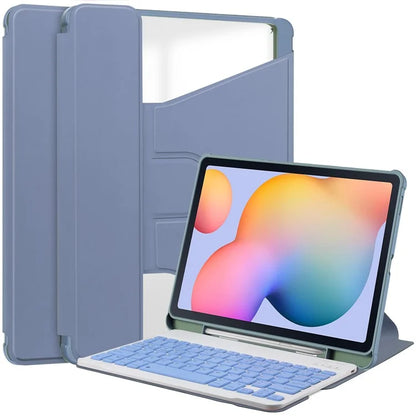For Samsung Galaxy Tab S6 Lite (2024) / S6 Lite (2022) / S6 Lite (2020) Case with Bluetooth Keyboard PU+Acrylic Tablet Cover