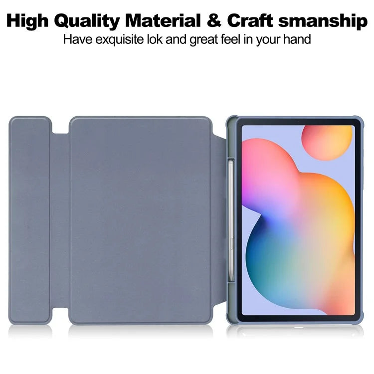 For Samsung Galaxy Tab S6 Lite (2024) / S6 Lite (2022) / S6 Lite (2020) Case with Bluetooth Keyboard PU+Acrylic Tablet Cover