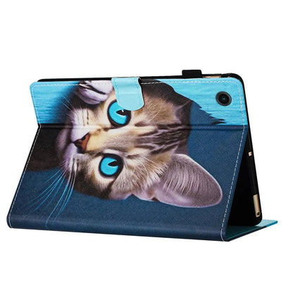 For Lenovo Tab M10 Plus (3rd Gen) Case Pattern Printing Auto Sleep / Wake PU Leather Tablet Cover