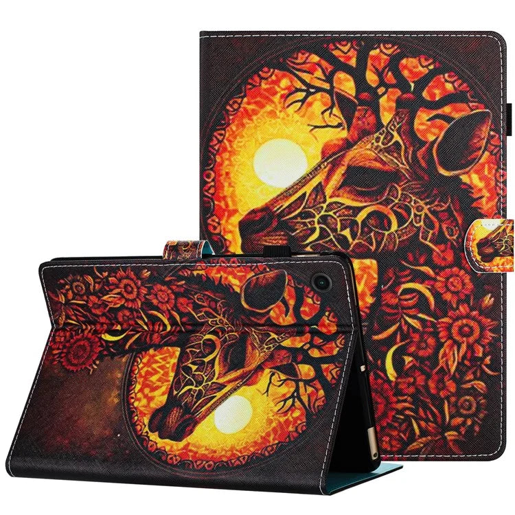 For Lenovo Tab M10 Plus Tablet Case Pattern Printed Shockproof PU Leather Folio Flip Cover