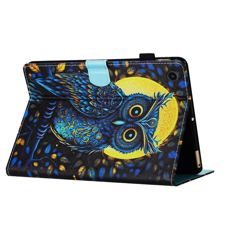 For Lenovo Tab M10 Plus Tablet Case Pattern Printed Shockproof PU Leather Folio Flip Cover