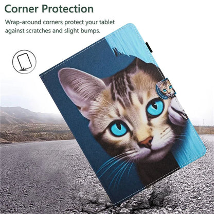 For Lenovo Tab M10 Plus Tablet Case Pattern Printed Shockproof PU Leather Folio Flip Cover