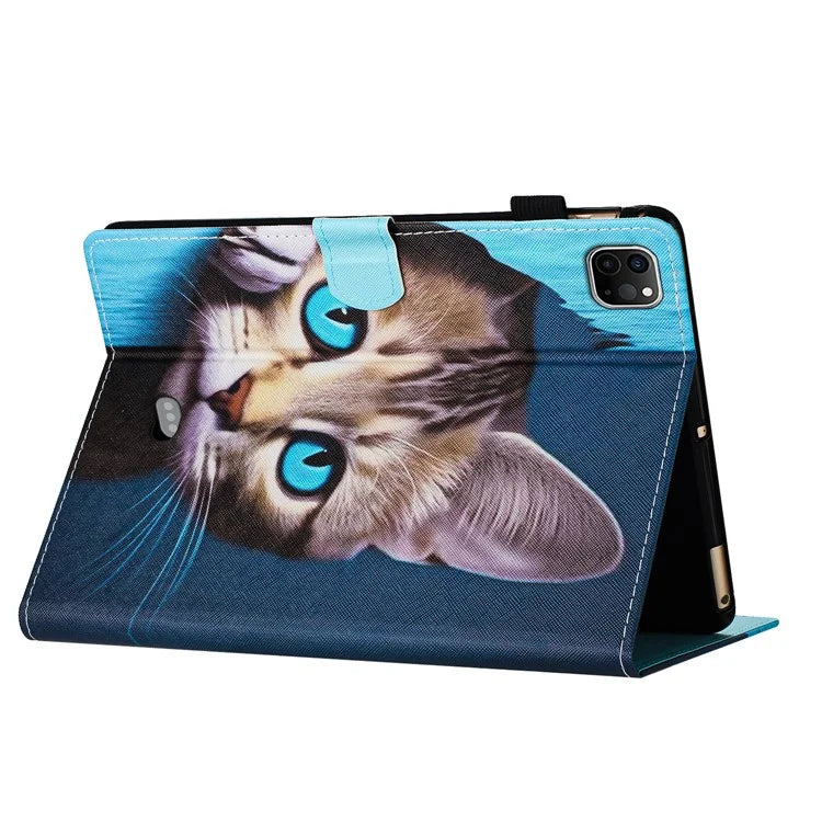 For iPad Pro 11-inch (2018) / (2020) / (2021) / (2022) / iPad Air (2020) / (2022) Case Pattern Printed Anti-Drop PU Leather Flip Tablet Cover