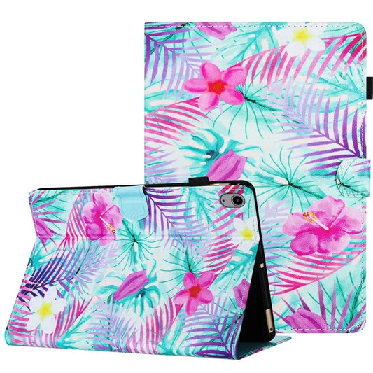 For iPad 10.9 (2022) PU Leather Case Pattern Printed Card Slot Protective Tablet Cover