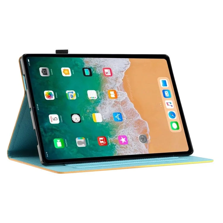 For iPad 10.9 (2022) PU Leather Case Pattern Printed Card Slot Protective Tablet Cover