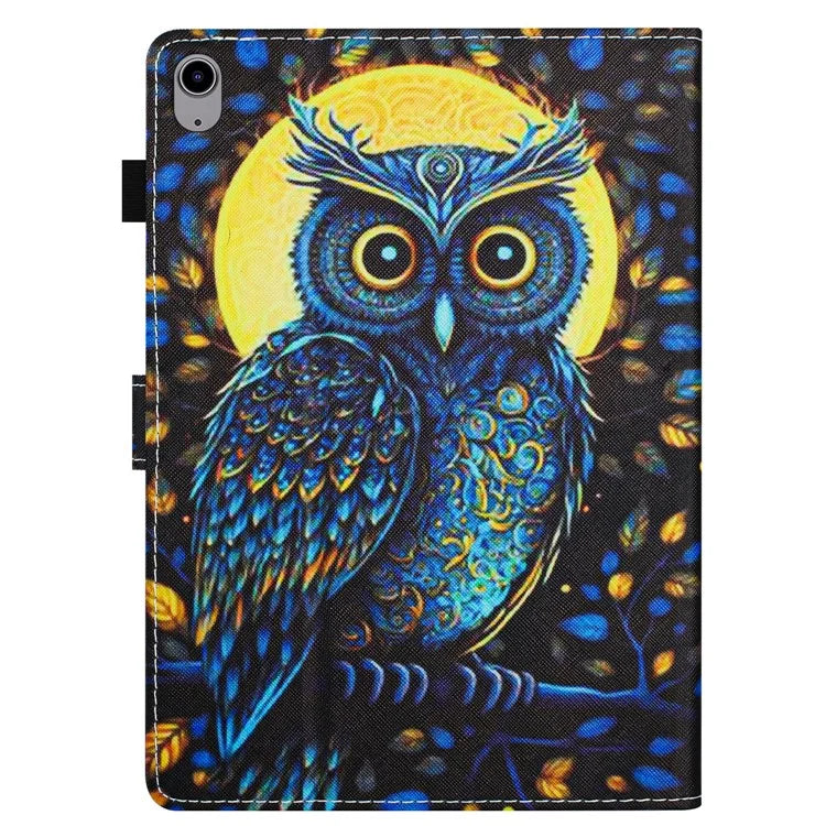 For iPad 10.9 (2022) PU Leather Case Pattern Printed Card Slot Protective Tablet Cover