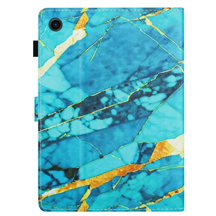 For Lenovo M10 Plus X606F Pattern Folio Cover PU Leather Stand Tablet Case