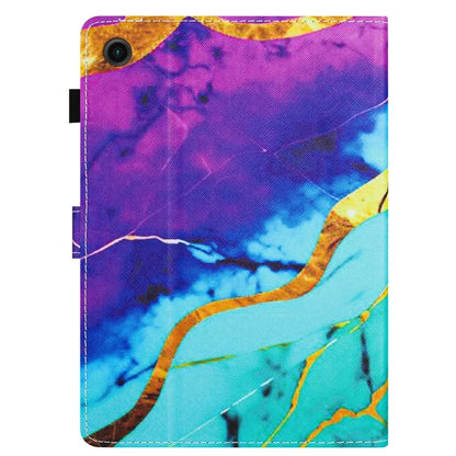 For Lenovo M10 Plus X606F Pattern Folio Cover PU Leather Stand Tablet Case