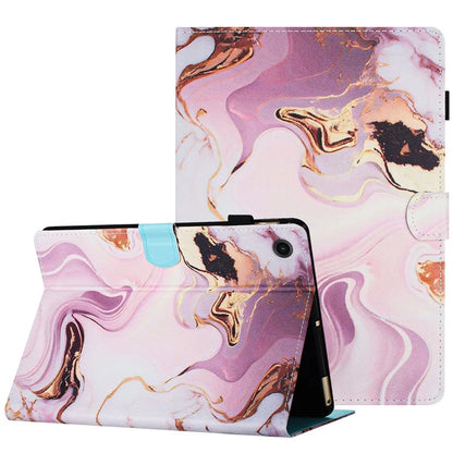 For Lenovo M10 Plus X606F Pattern Folio Cover PU Leather Stand Tablet Case