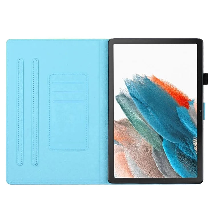 For Samsung Galaxy Tab A9 Protective Cover PU Leather Smart Pattern Tablet Case