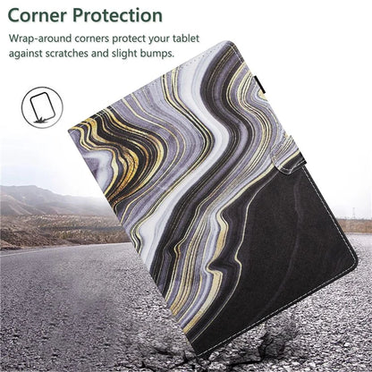 For Samsung Galaxy Tab A9 Protective Cover PU Leather Smart Pattern Tablet Case