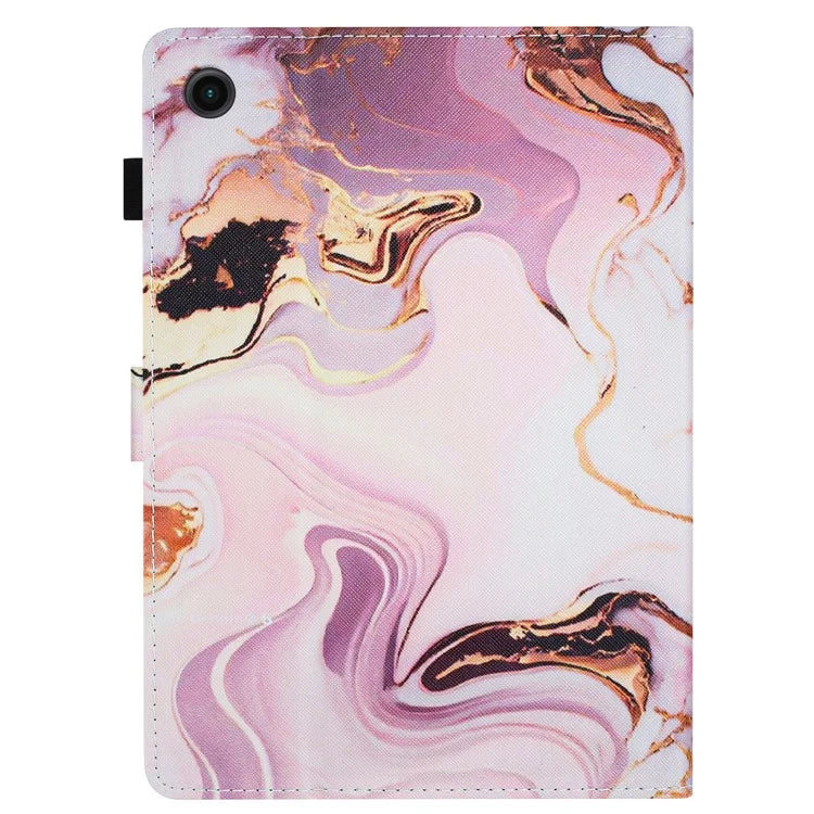 For Samsung Galaxy Tab A9 Protective Cover PU Leather Smart Pattern Tablet Case